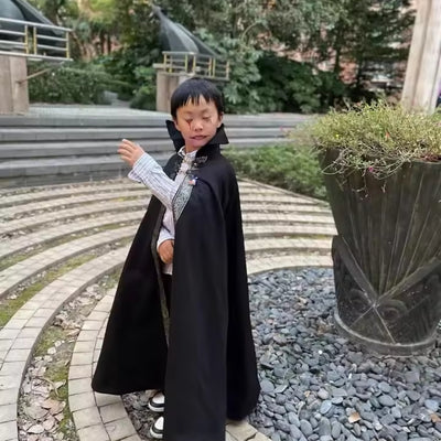 Halloween Vampier Kostuum met Cape en Metalen Ketting