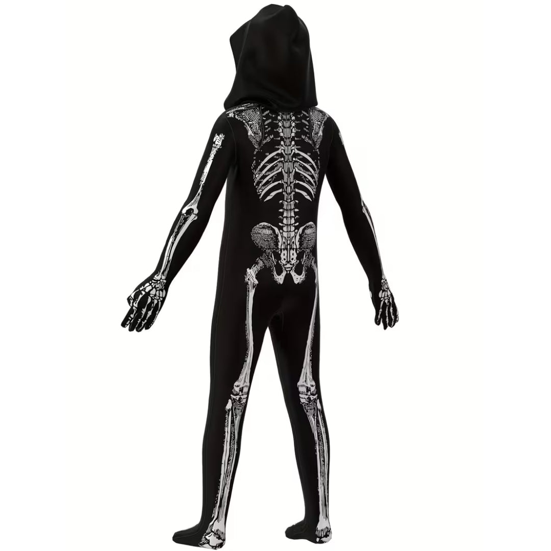 Halloween Skelet Kostuum - Elastische Bodysuit