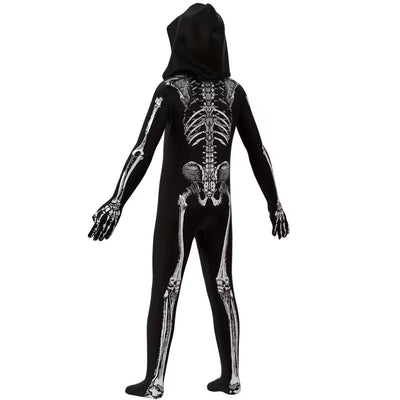 Halloween Skelet Kostuum - Elastische Bodysuit