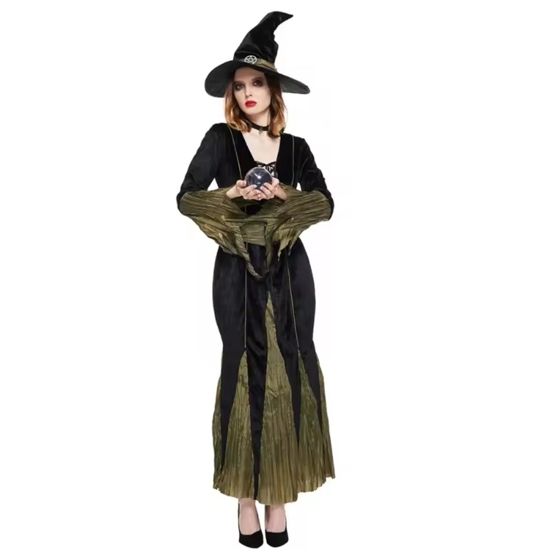 Halloween Heksen Kostuum met Hoed