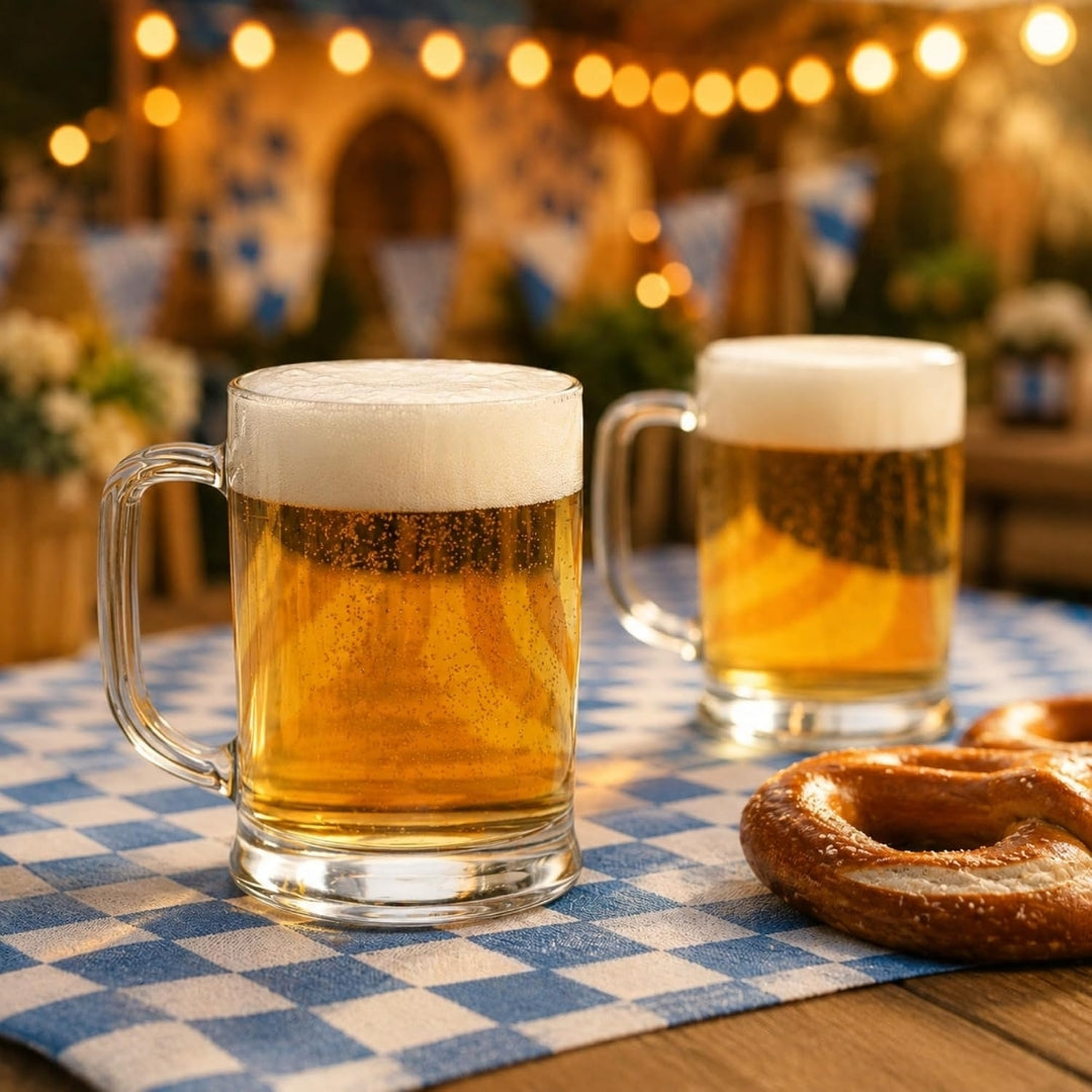 Klassieke Bierpul Glazen Set - 6-Delig Handvat
