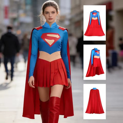 Super Woman Kostuum voor Dames met Cape