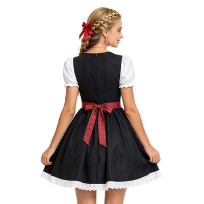 Oktoberfest Dirndl Voor Dames - Vintage Stijl met Schort