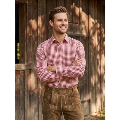 Geruite Bavariaanse Blouse Heren - Klaus
