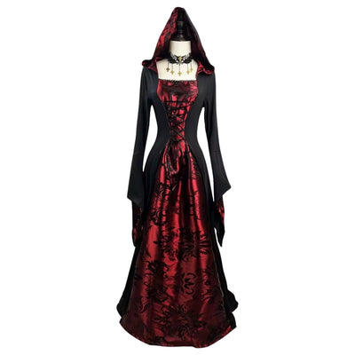 Halloween Vampier Kostuum - Middeleeuwse Gothic Stijl