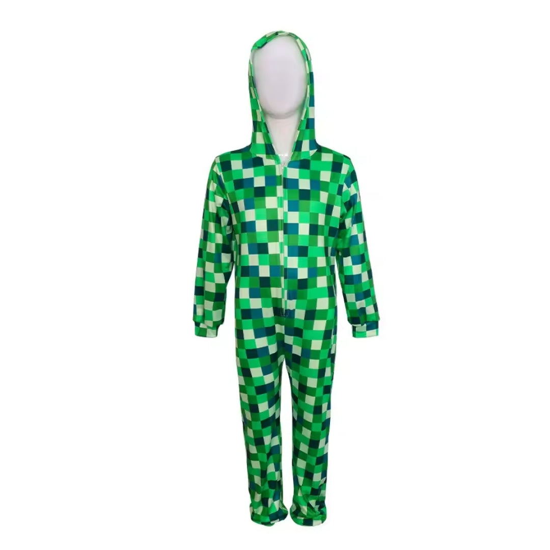 Minecraft Creeper Kostuum met LED Headgear
