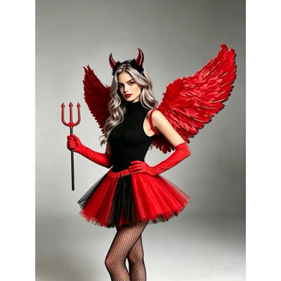 Halloween Engel Kostuum - 5-Delig voor Dames