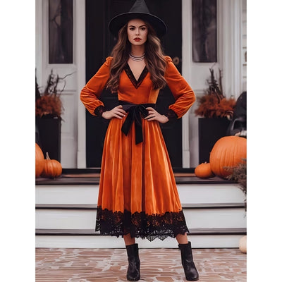 Halloween Heksen Jurk met Kant