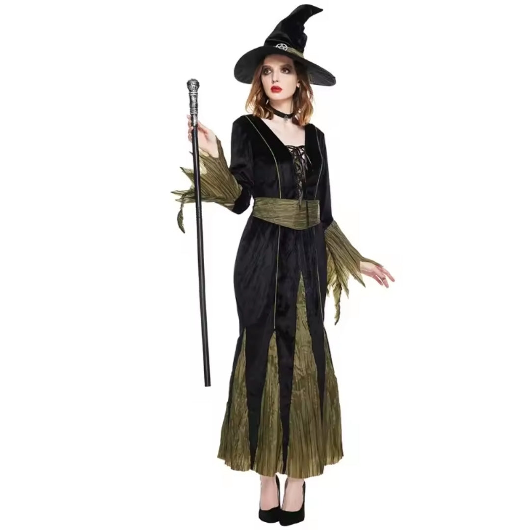 Halloween Heksen Kostuum met Hoed