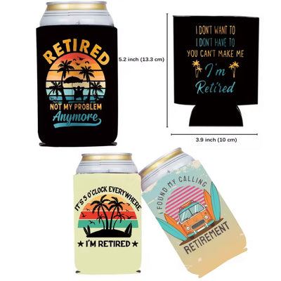 Bier Blik Hoesjes - 12-Delig In Retro Stijl Voor Feesten