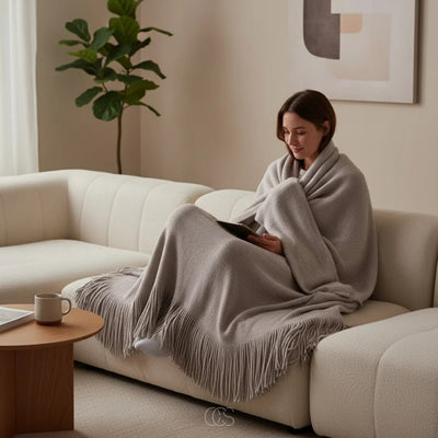 Fleece Deken Voor Op De Bank - Zachte Plaid Met Luxe Uitstraling