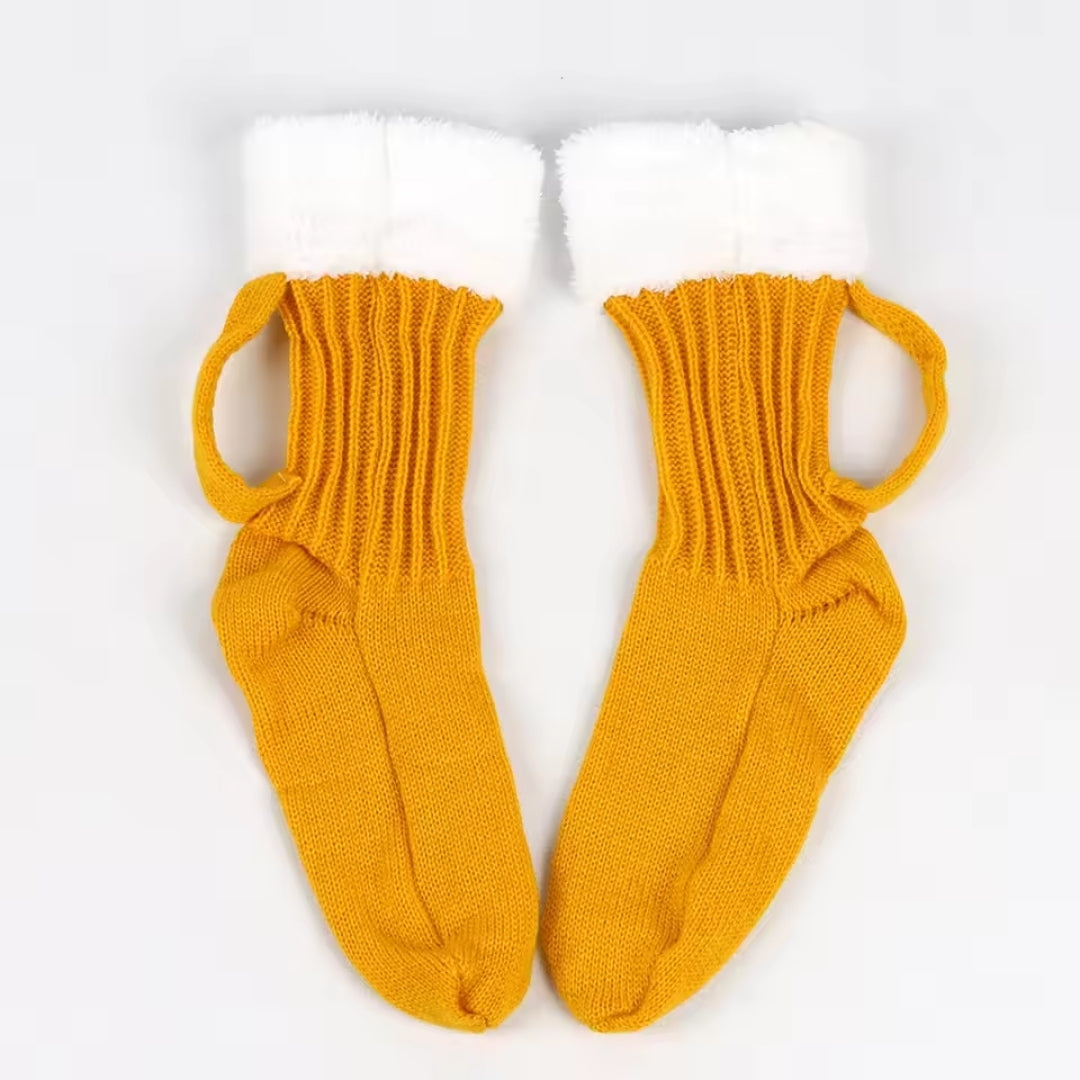 Oktoberfest Fluffy Bier Sokken - Unisex