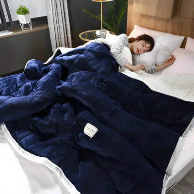 Sherpa Fleece Dekbed - Verzwaard Model Met Zachte Hoes
