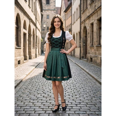 Oktoberfest Dirndl - 3-Delige Set Met Blouse en Schort - Elise