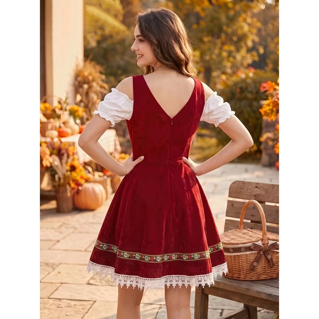 Oktoberfest Dirndl met Kanten Details - Dini