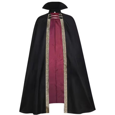 Halloween Vampier Kostuum met Cape en Metalen Ketting
