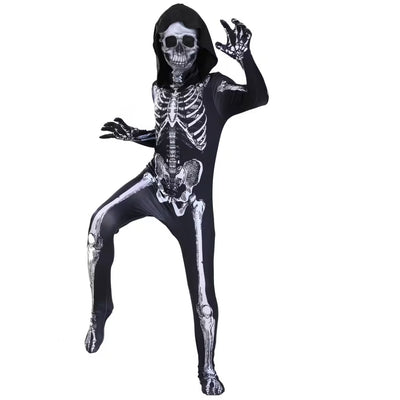 Halloween Skelet Kostuum - Elastische Bodysuit