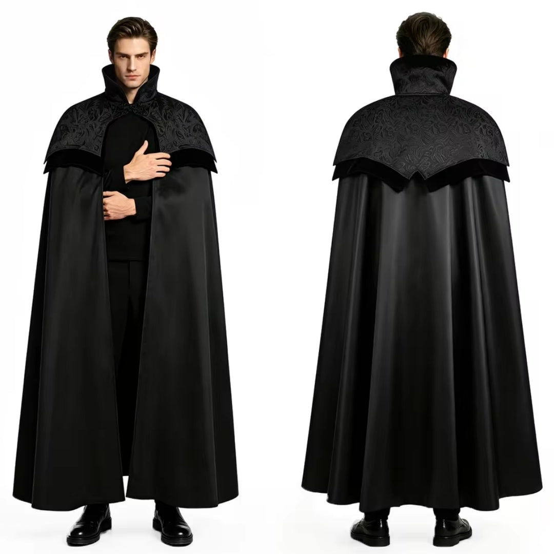 Halloween Vampier Dracula Kostuum met Opstaande Kraag