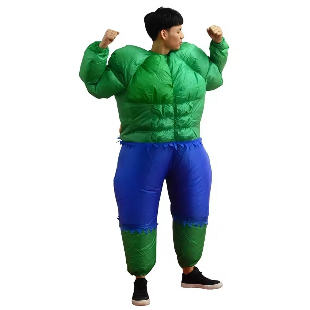 Halloween Kostuum Hulk en Captain America - Opblaasbare Superhelden