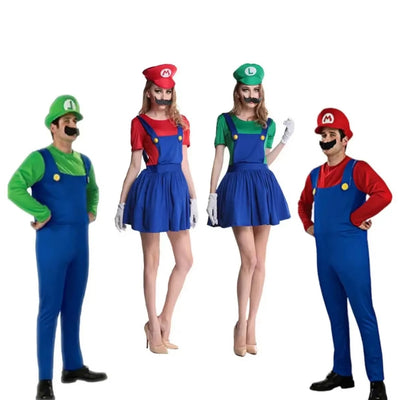 Mario & Luigi Halloween Kostuum - Super Brothers Mannen en Vrouwen