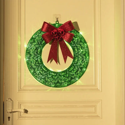 Kerstkrans - Luxe Goud en Groen Decoratie met LED-Verlichting