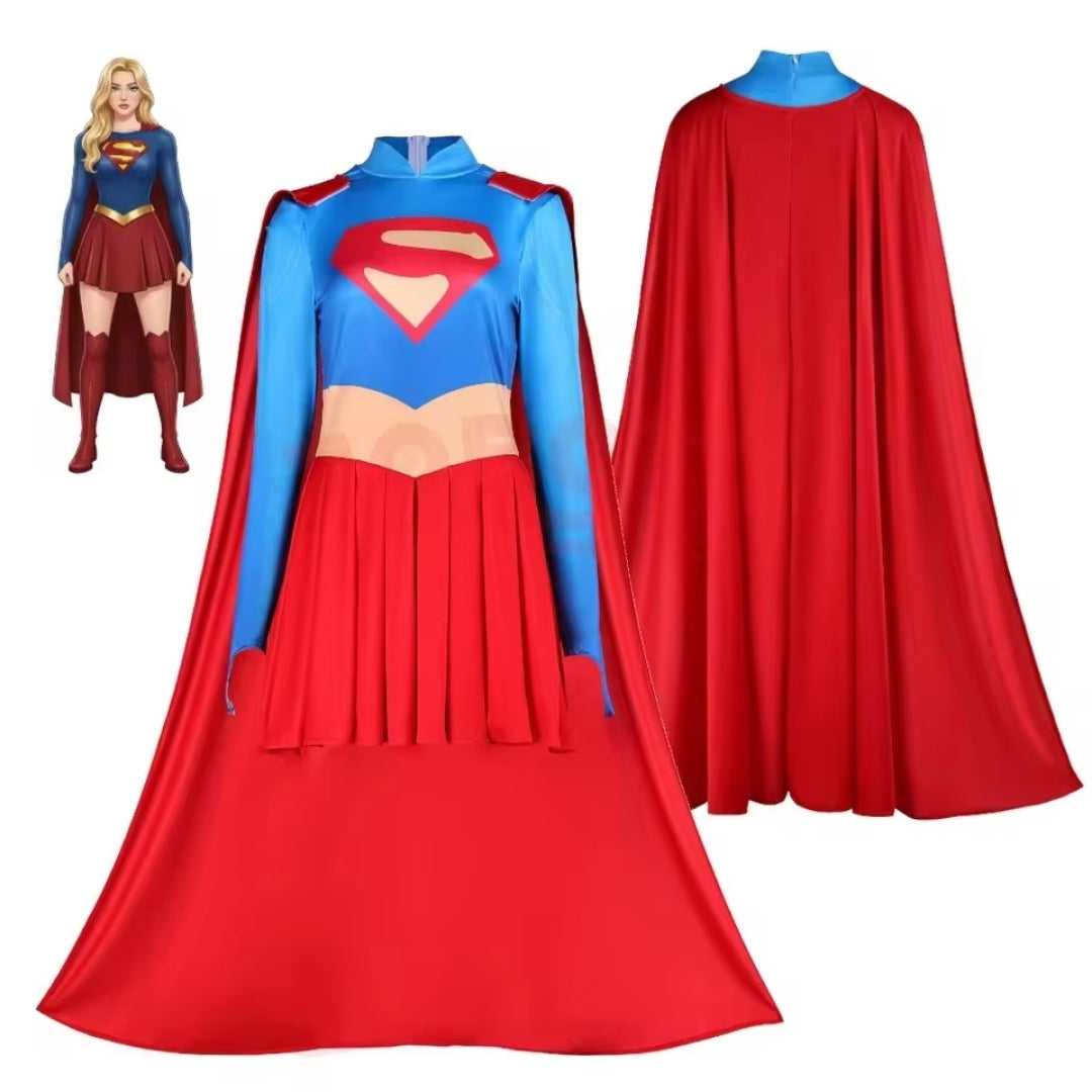 Super Woman Kostuum voor Dames met Cape