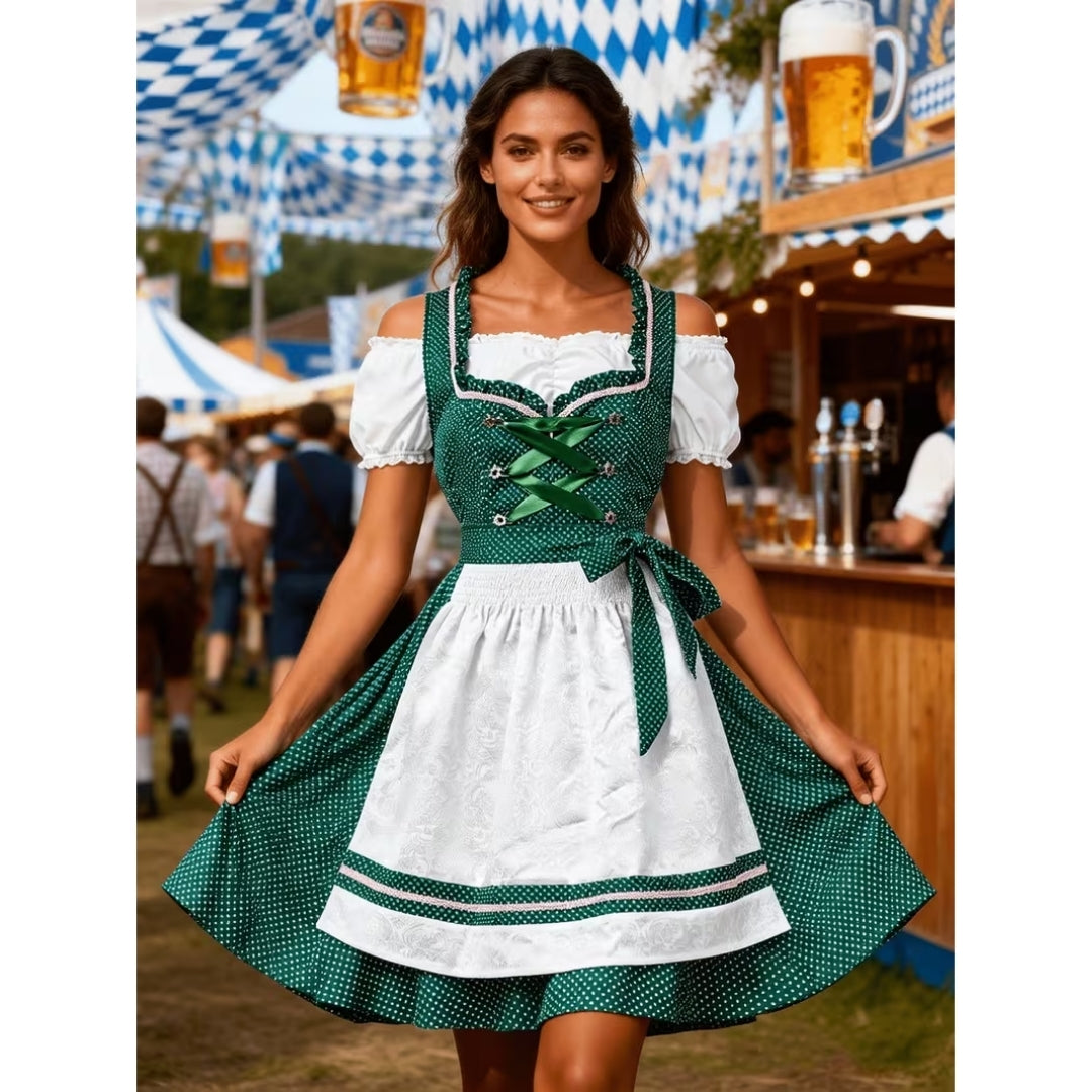 Oktoberfest Dirndl Met Blouse En Schort Set - Sophie