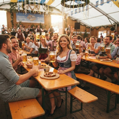 Traditionele Oktoberfest Dirndl - Klassieke Stijl Met Schort