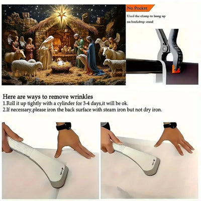 Kerst Achtergrond - Engelen en Sterrenhemel Decoratie