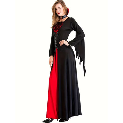 Halloween Vampier Kostuum met Hoge Kraag