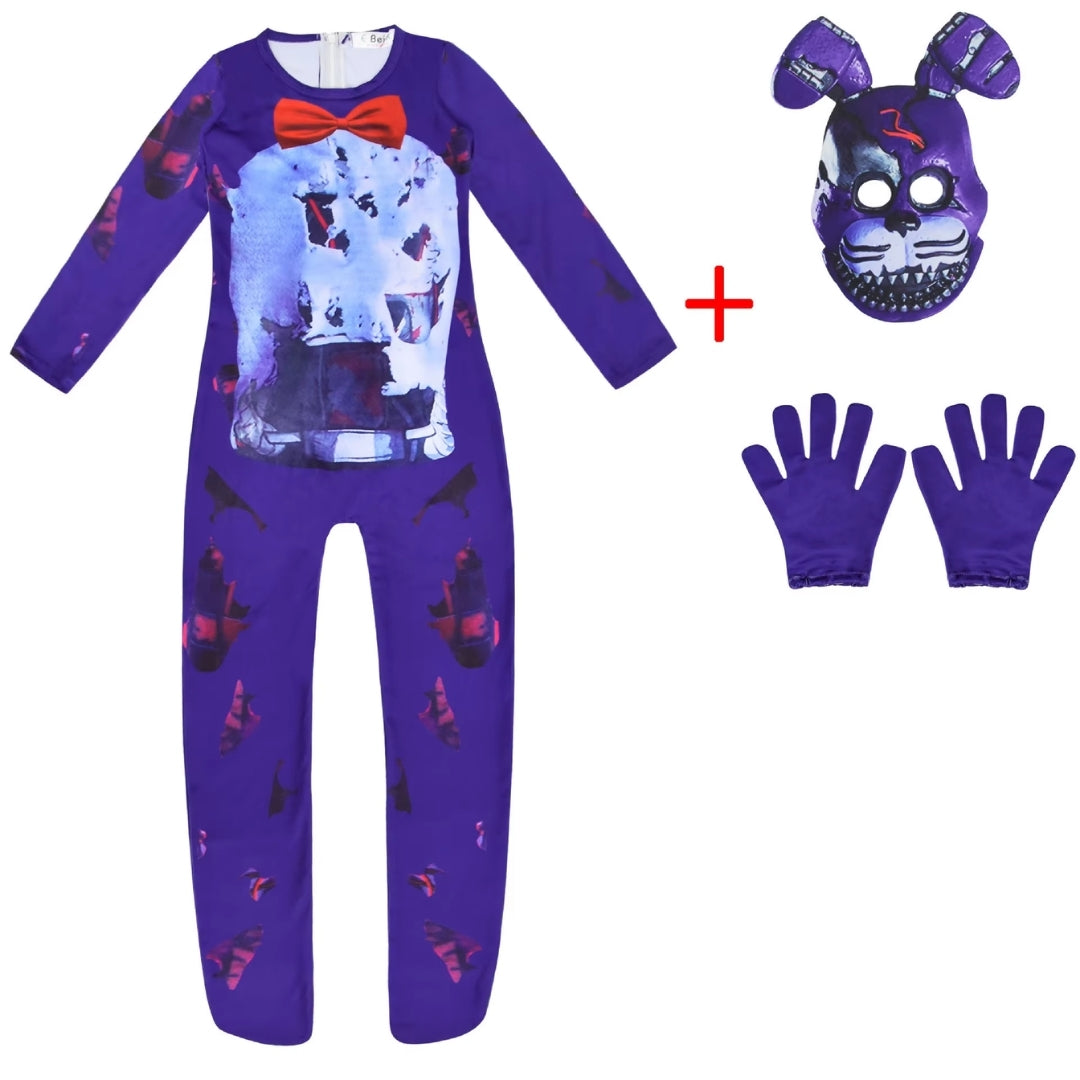 Kids Halloween Kostuum Five Nights At Freddy's - Nightmare Bonnie met Masker