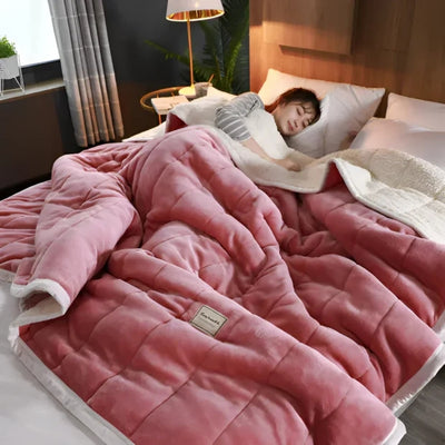 Sherpa Fleece Dekbed - Verzwaard Model Met Zachte Hoes