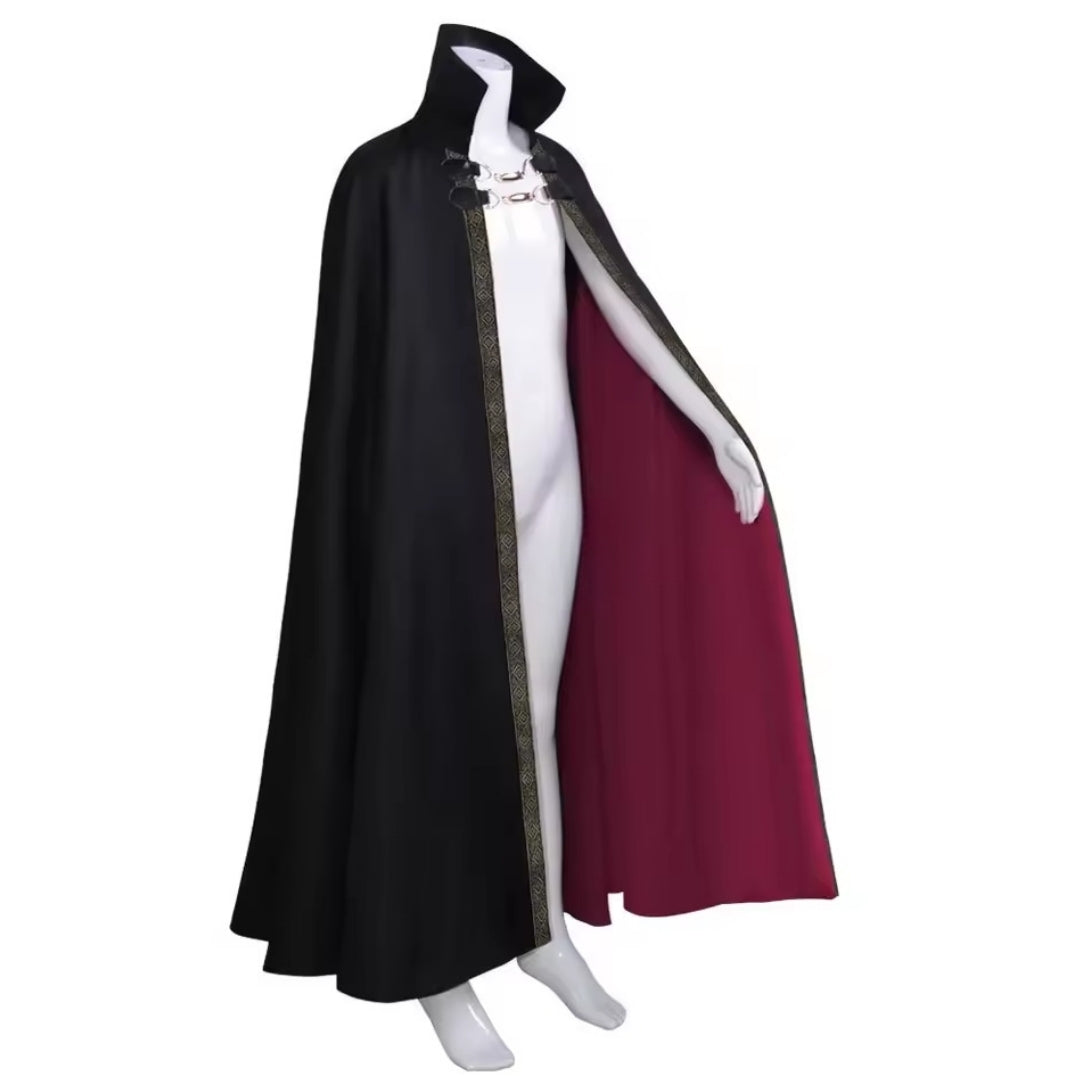 Halloween Vampier Kostuum met Cape en Metalen Ketting