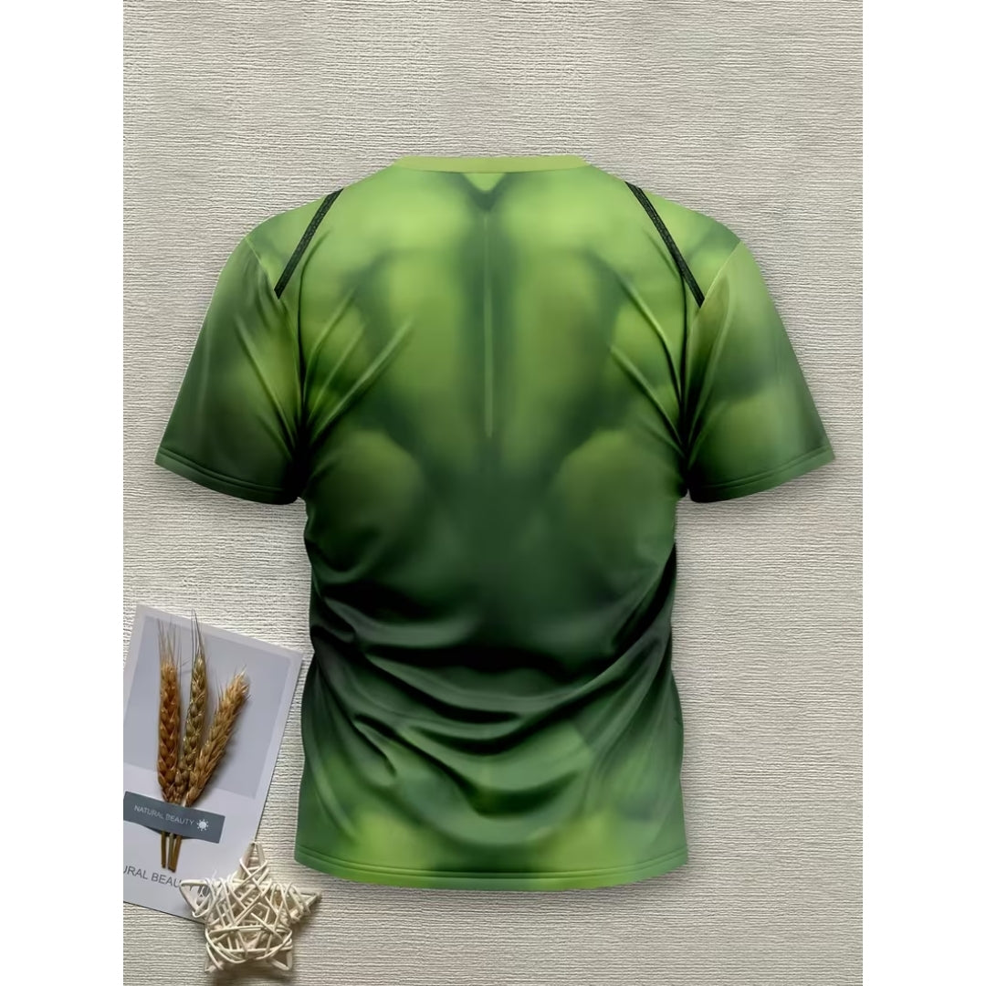 Halloween The Hulk T-Shirt Voor Heren met Gespierde Buik Print