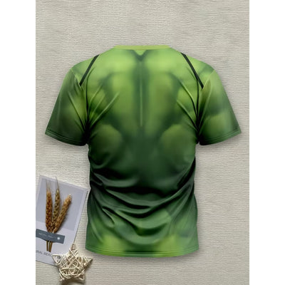 Halloween The Hulk T-Shirt Voor Heren met Gespierde Buik Print