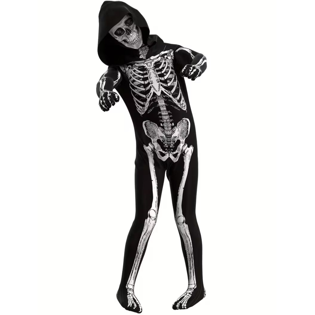 Halloween Skelet Kostuum - Elastische Bodysuit