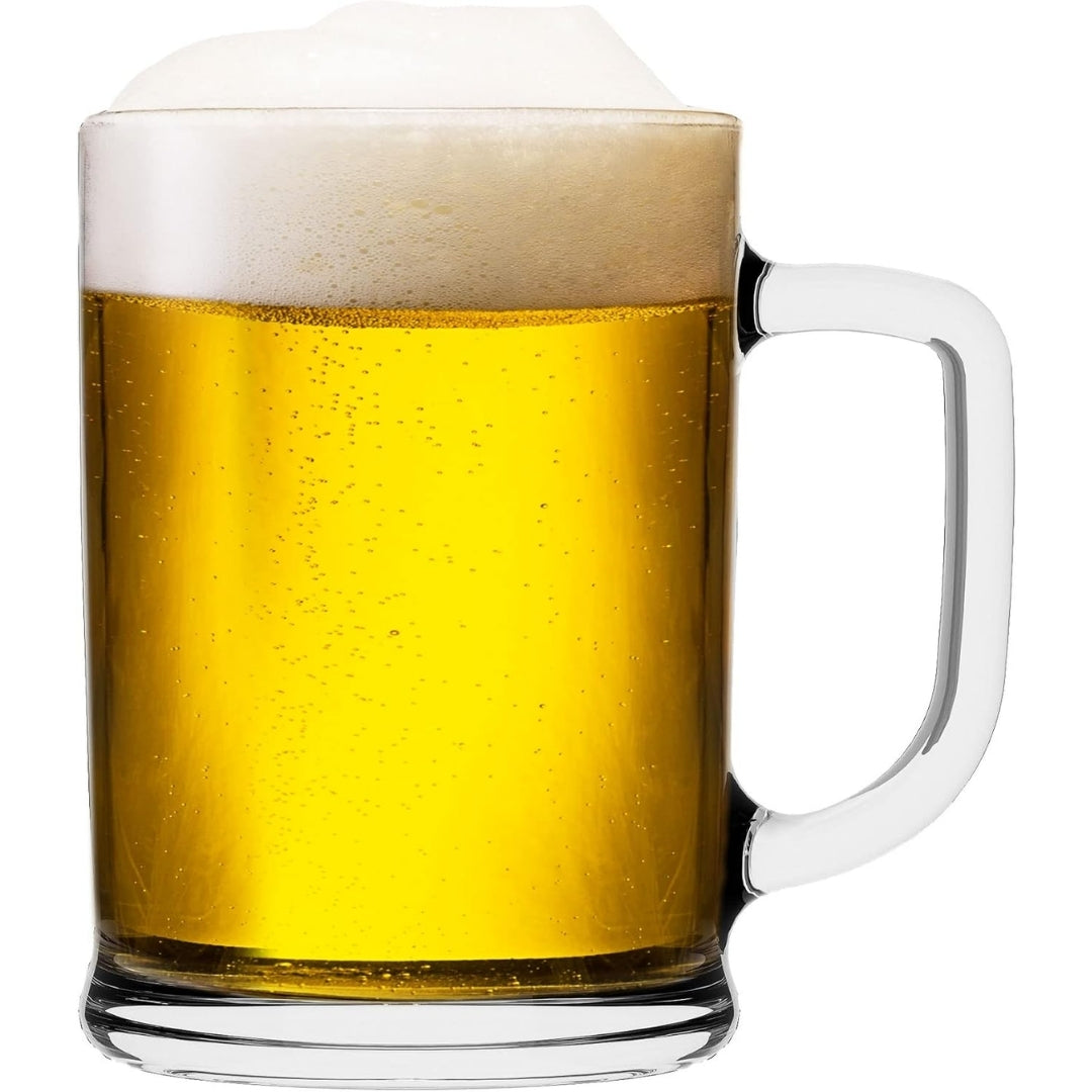 Klassieke Bierpul Glazen Set - 6-Delig Handvat