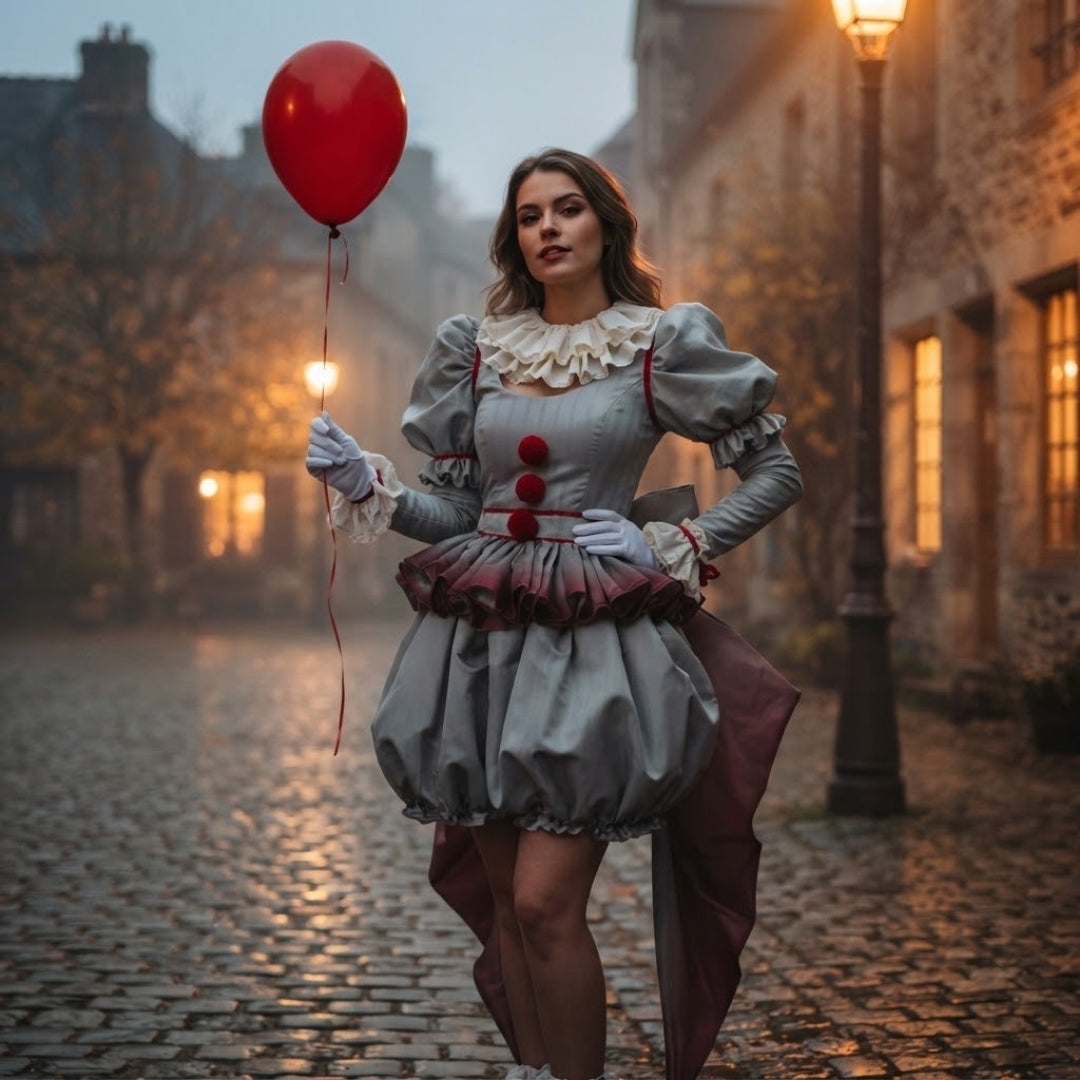 Halloween Kostuum Pennywise - Horror Clown voor Dames