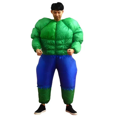 Halloween Kostuum Hulk en Captain America - Opblaasbare Superhelden