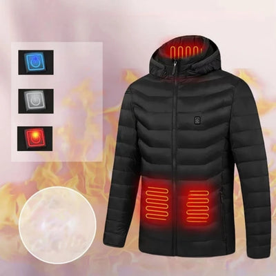 Verwarmde Jas - Slim Fit Met USB Verwarming En Capuchon