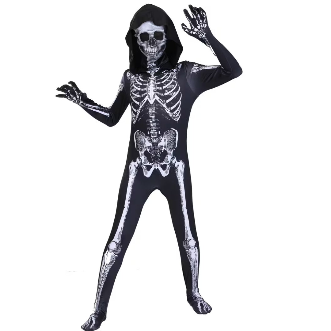 Halloween Skelet Kostuum - Elastische Bodysuit