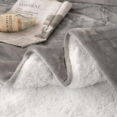 Fleece Knuffel Deken Voor Op De Bank - Dubbelzijdig Sherpa Model