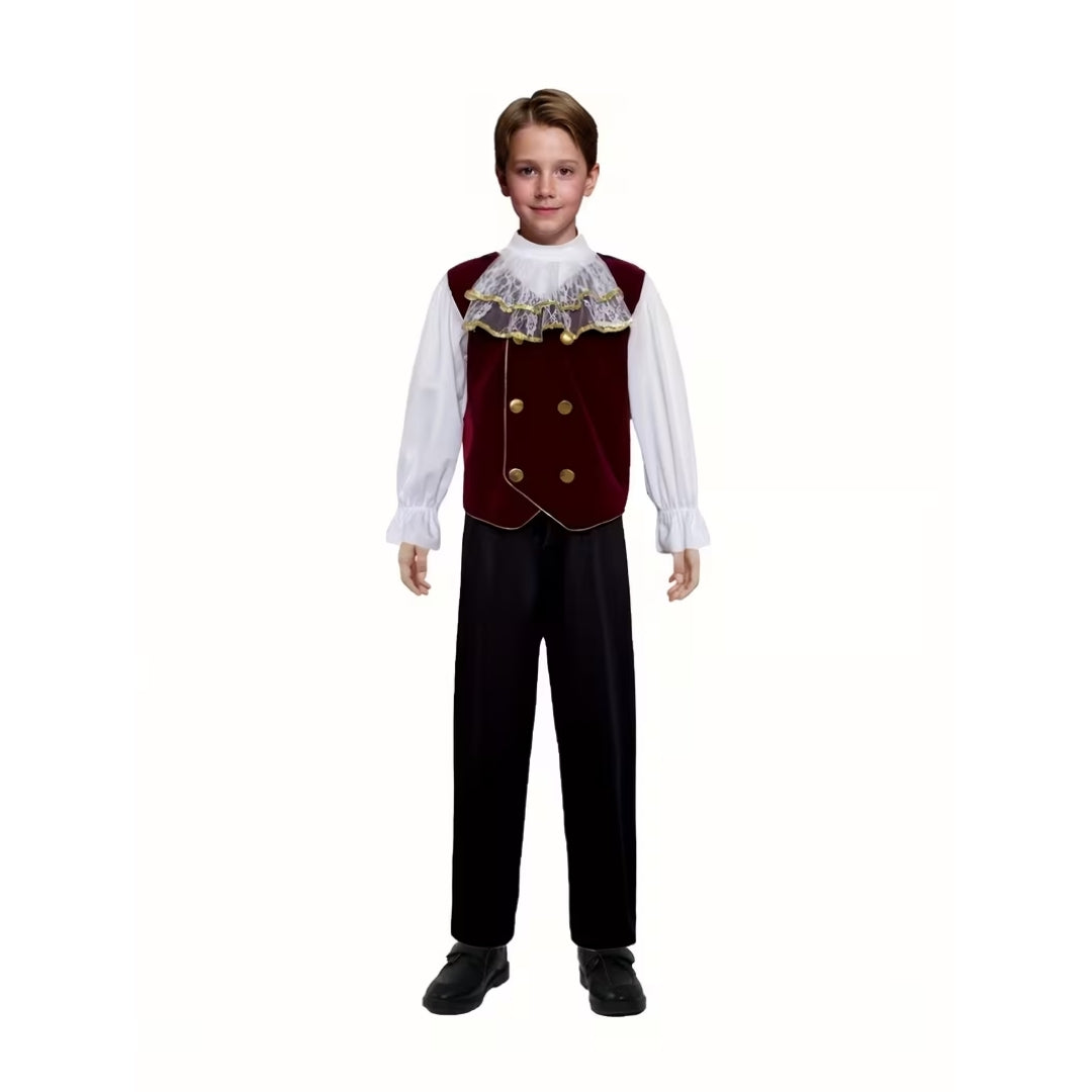 Halloween Vampier Kostuum Kinderen - 3-Delige Dracula Outfit met Cape
