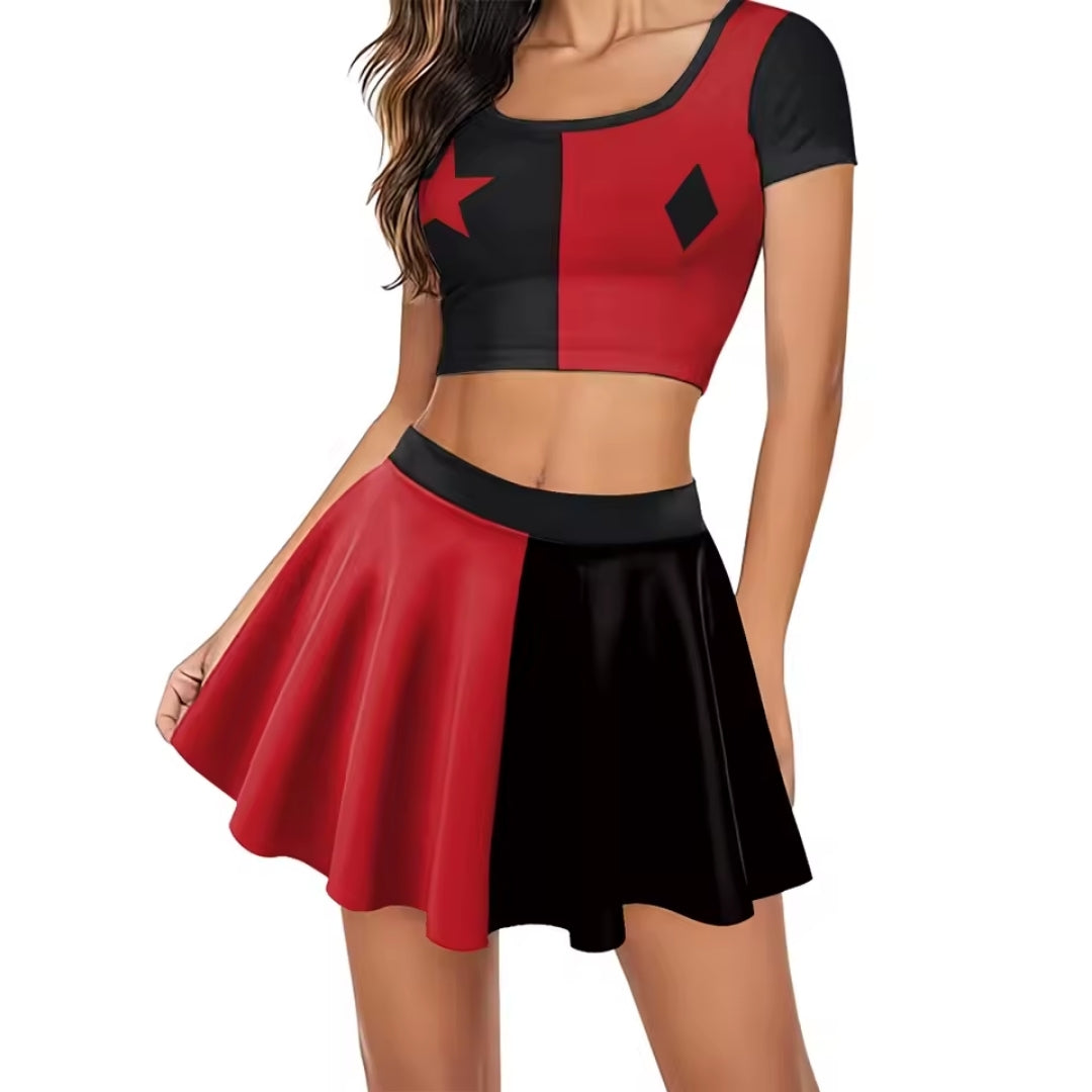 Halloween Kostuum - Harley Quinn Tweedelig
