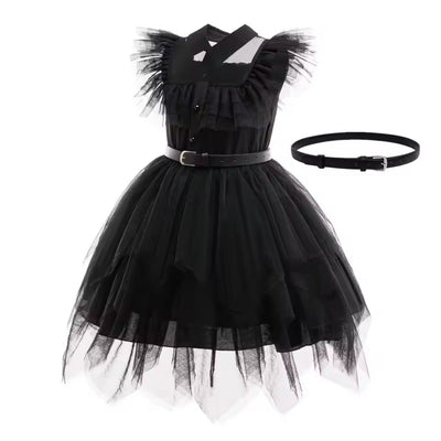 Kids Halloween Wednesday Kostuum met Riem