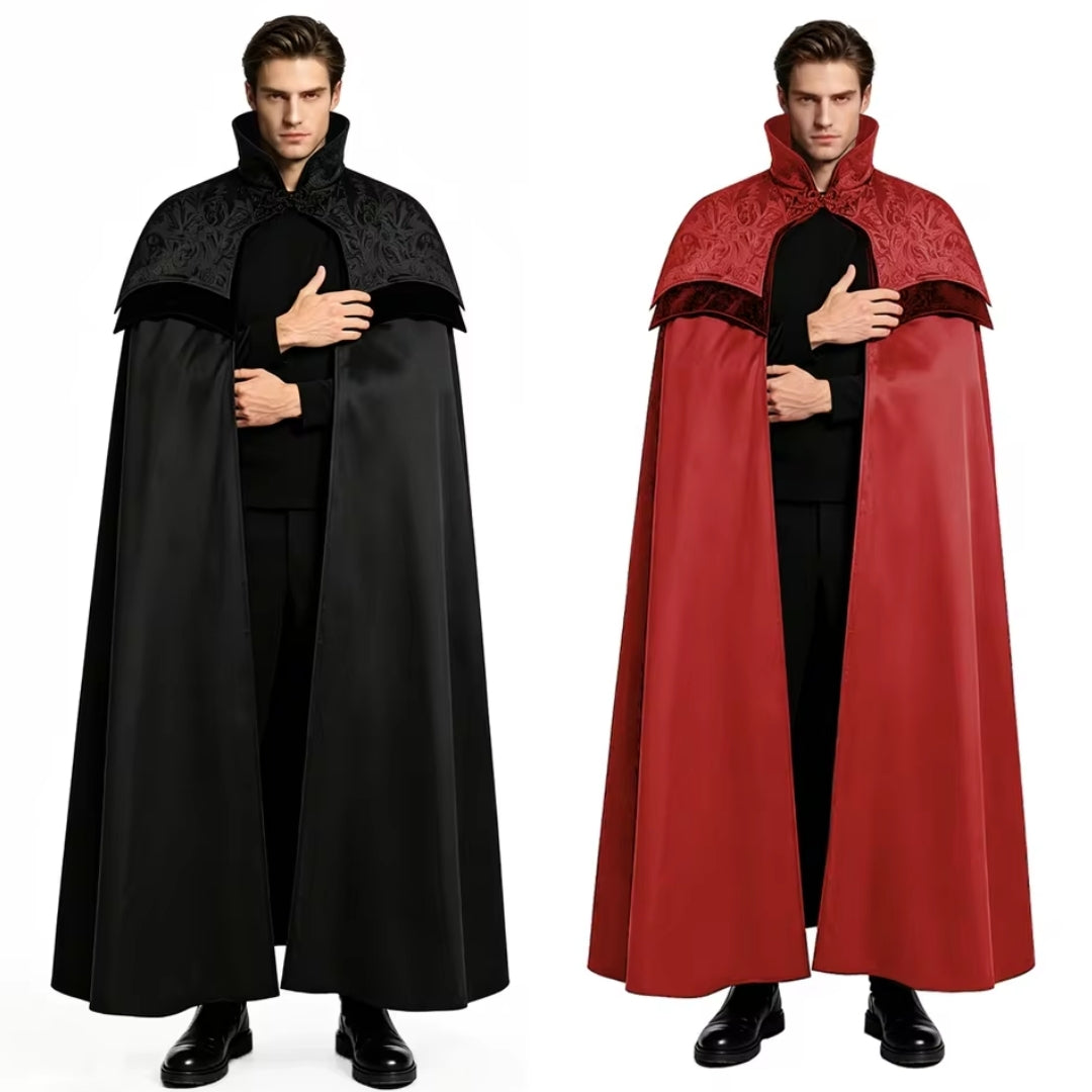 Halloween Vampier Dracula Kostuum met Opstaande Kraag