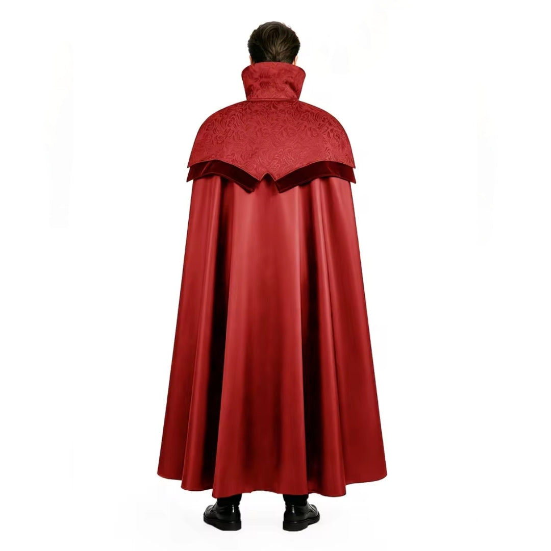 Halloween Vampier Dracula Kostuum met Opstaande Kraag