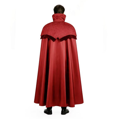 Halloween Vampier Dracula Kostuum met Opstaande Kraag