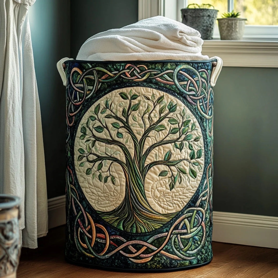 Wasmand - Gewatteerd met Levensboom en Keltisch Design