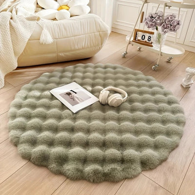 Vloerkleed - Rond Model Met Zachte Bubbelstructuur